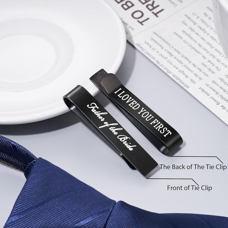 Jeka Father of The Bride and Groom Gifts - Wedding Tie Bars & Cufflinks - Keepsake Anniversary Jewelry for Men - Image 3